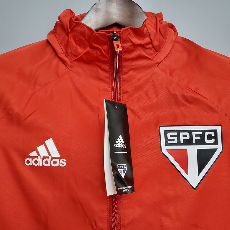 CORTA VENTO - SÃO PAULO - VERMELHO, BRANCO E PRETO