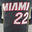 CAMISA MIAMI HEAT - ICON EDITION 75TH ANNIVERSARY - NIKE BRILHANTE - PRETA - 2021/ 2022