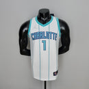 CAMISA CHARLOTTE HORNETS - BRANCA COM JORDAN BRILHANTE - ICON EDITION 75TH ANNIVERSARY - 2021/ 2022