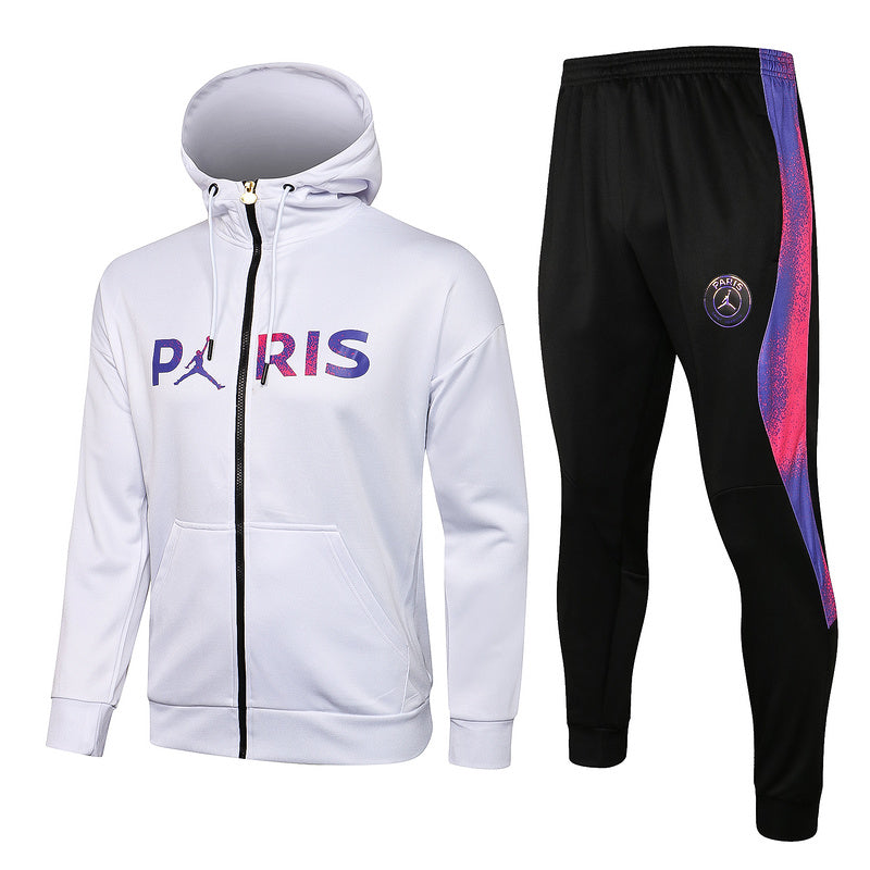 KIT PASSEIO COM CAPUZ - PARIS SAINT GERMAIN (PSG) - BRANCO, ROXO E ROSA