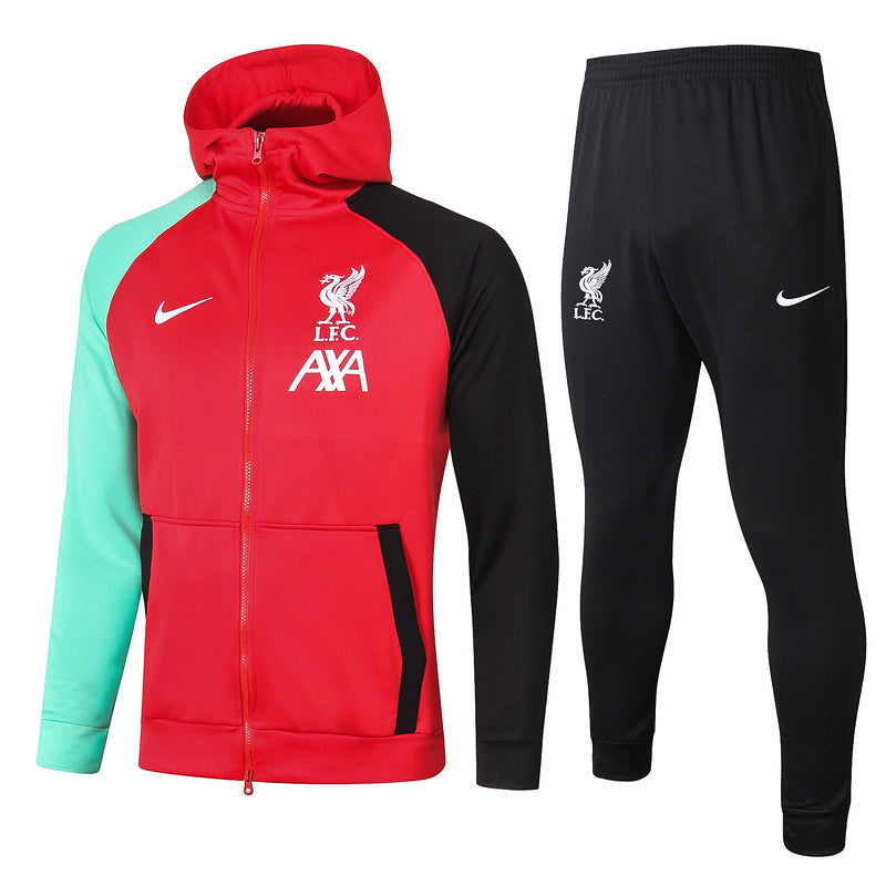 KIT PASSEIO COM CAPUZ - LIVERPOOL - VERMELHO, VERDE E PRETO