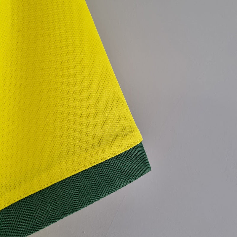 CAMISA BRASIL - CONCEITO AMARELA COM VERDE - TORCEDOR - 22/ 23