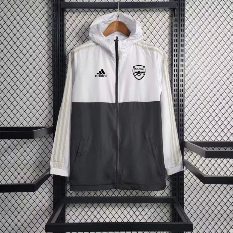 CORTA VENTO - ARSENAL - BRANCO E PRETO