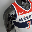 CAMISA WASHINGTON WIZARDS - 75TH ANNIVERSARY - BRANCA - ICON EDITION - 2021