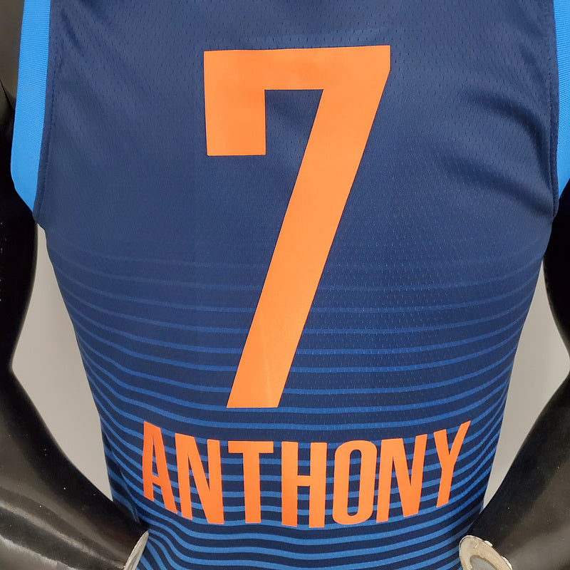 CAMISA OKLAHOMA CITY THUNDER - TEMPORADA 21/22 - AZUL LISTRADA