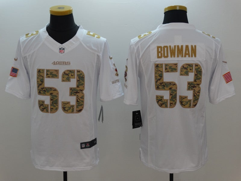 CAMISA SAN FRANCISCO 49ERS - NFL - BRANCO E AMARELO CAMUFLADO