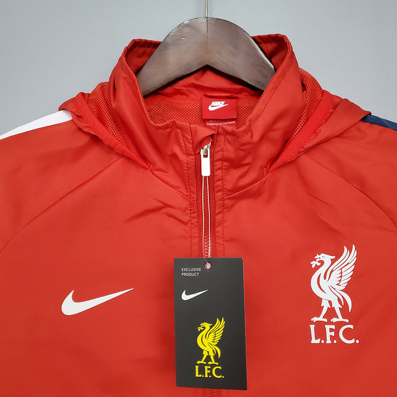 CORTA VENTO - LIVERPOOL - VERMELHO, BRANCO E PRETO