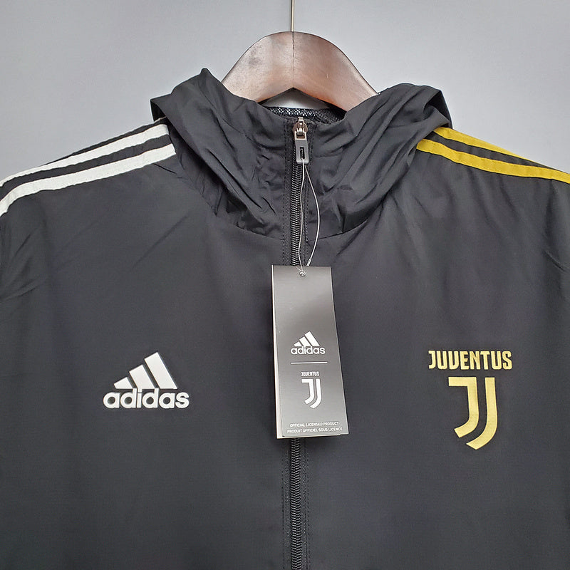 CORTA VENTO - JUVENTUS - PRETO, BRANCO E AMARELO