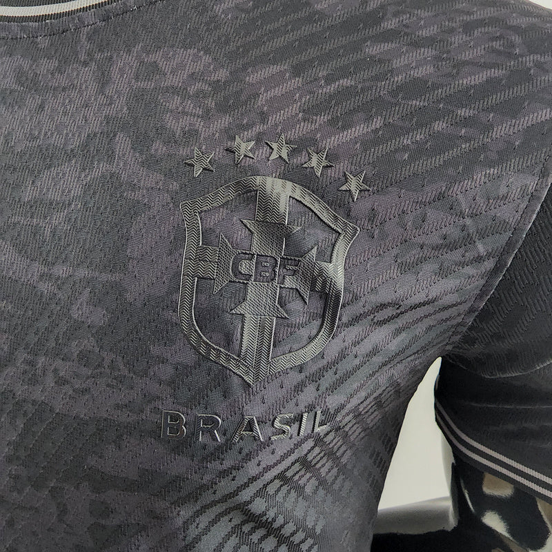 CAMISA BRASIL - ALL BLACK PRETA - CONCEITO - JOGADOR - 22/23
