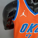CAMISA OKLAHOMA CITY THUNDER - TEMPORADA 21/22 - LARANJA LISTRADA