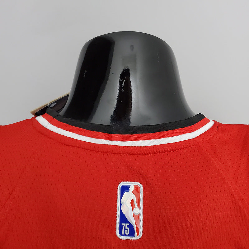 CAMISA CHICAGO BULLS - VERMELHA COM NIKE BRILHANTE - CITY EDITION 75TH ANNIVERSARY - 2022