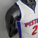 CAMISA DETROIT PISTONS - BRANCA COM NIKE BRILHANTE - ICON EDITION 75TH ANNIVERSARY - 2021/ 2022
