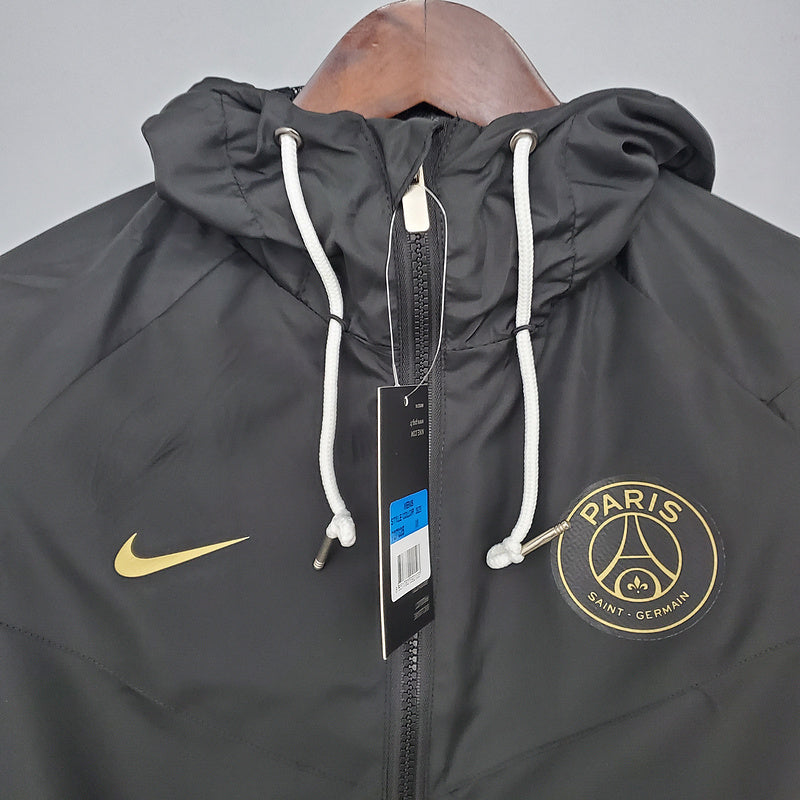 CORTA VENTO - PARIS SAINT GERMAIN (PSG) - PRETO E DOURADO