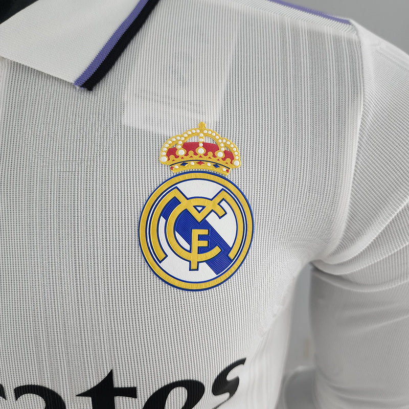 CAMISA REAL MADRID - MANGA LONGA -  CASA/ HOME - JOGADOR 22/23