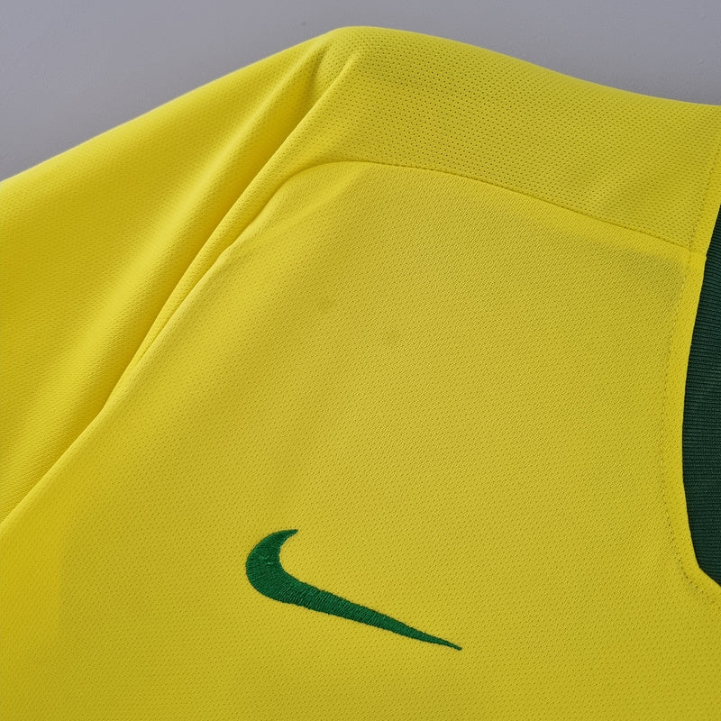 CAMISA BRASIL - CONCEITO AMARELA COM VERDE - TORCEDOR - 22/ 23