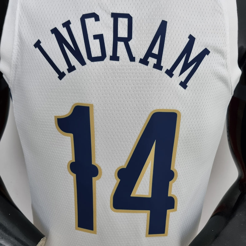 CAMISA NEW ORLEANS PELICANS - BRANCA COM NIKE BRILHANTE - CITY EDITION 75TH ANNIVERSARY - 2021/ 2022