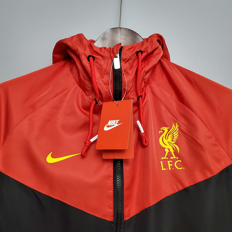 CORTA VENTO - LIVERPOOL- PRETO E VERMELHO