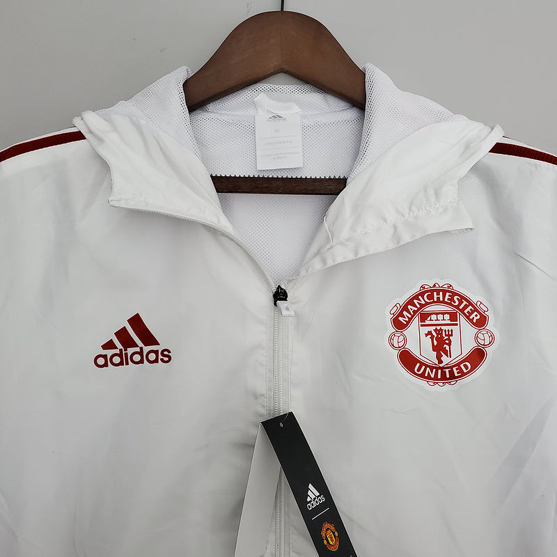 CORTA VENTO - MANCHESTER UNITED - BRANCO COM VERMELHO - 2022