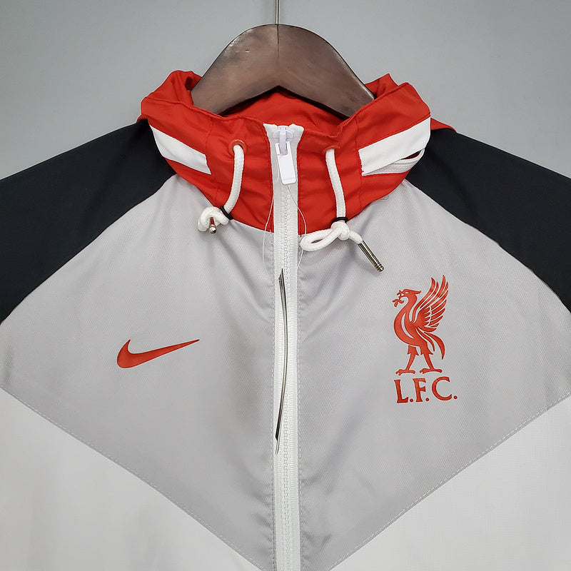 CORTA VENTO - LIVERPOOL- BRANCO, PRETO E VERMELHO