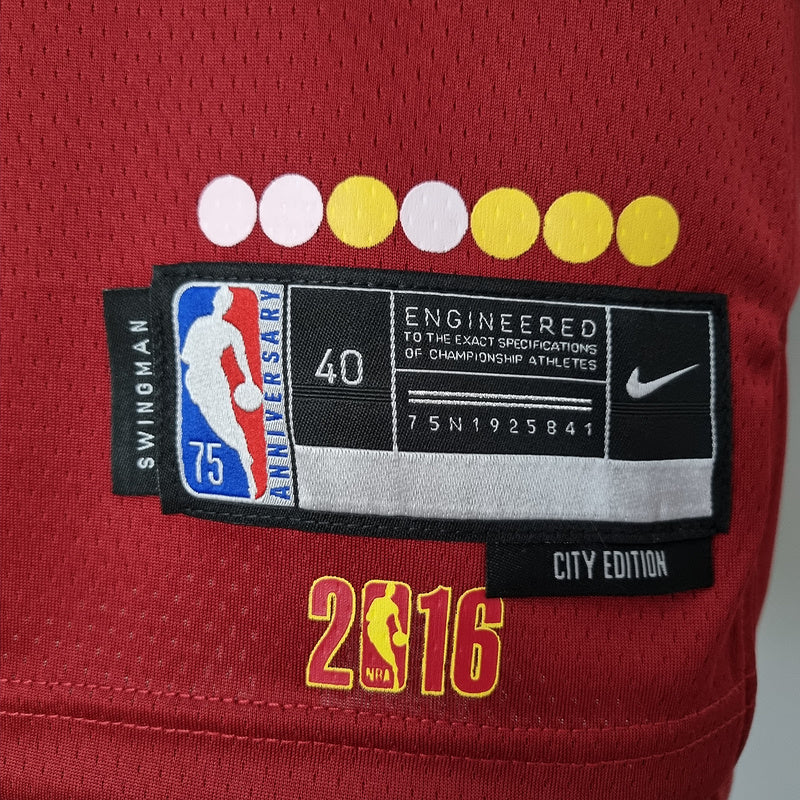 CAMISA CLEVELAND CAVALIERS - CITY EDITION 75TH ANNIVERSARY - NIKE BRILHANTE - VERMELHA - 2021/ 2022