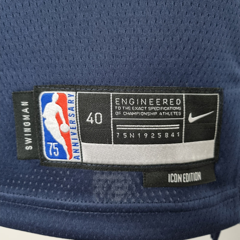 CAMISA MINNESOTA TIMBERWOLVES - AZUL COM NIKE BRILHANTE - CITY EDITION 75TH ANNIVERSARY - 2022