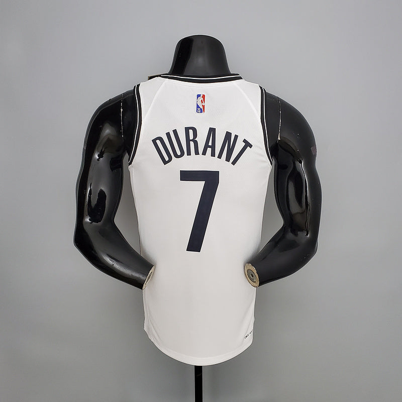 CAMISA BROOKLYN NETS - ICON EDITION 75TH ANNIVERSARY - NIKE BRILHANTE - BRANCA - 2021/ 2022