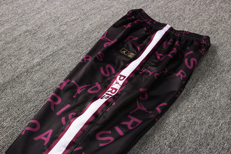 KIT PASSEIO COM CAPUZ - PARIS SAINT GERMAIN (PSG) - PRETO E ROXO