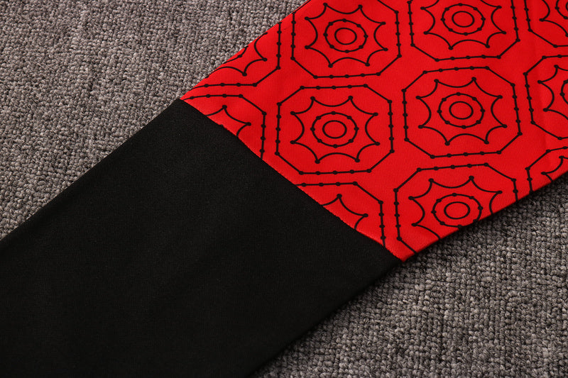 KIT PASSEIO COM CAPUZ - MILAN - VERMELHO E PRETO