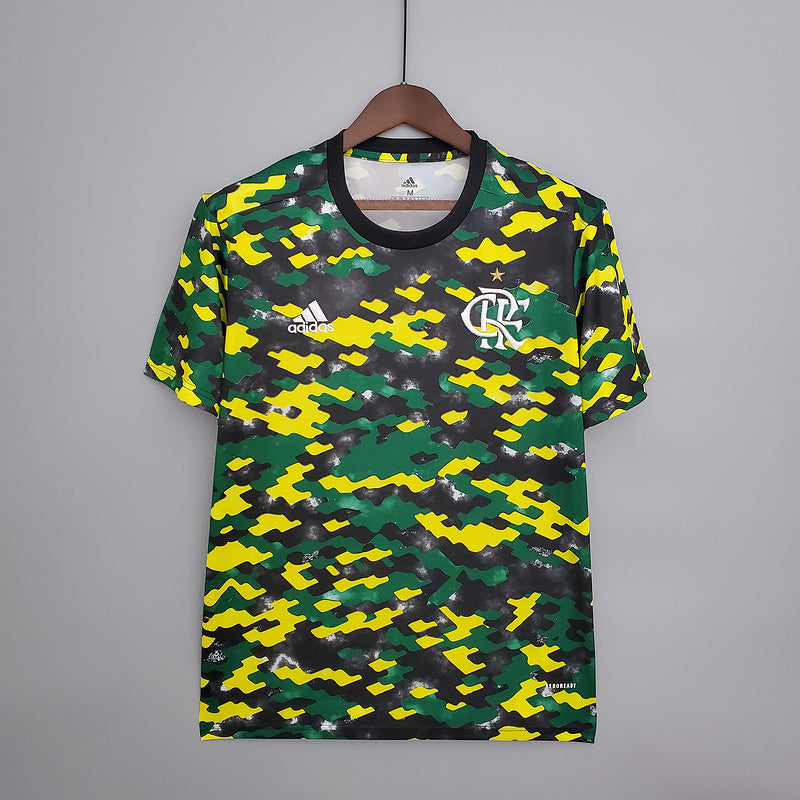 CAMISA FLAMENGO - PRE JOGO/ PRE MATCH - CAMUFLADO - TORCEDOR - 21/22