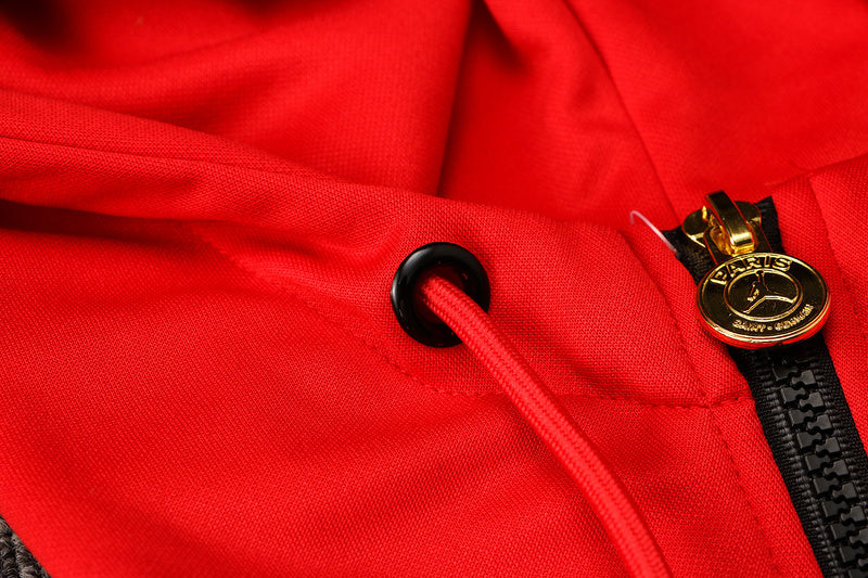 KIT PASSEIO COM CAPUZ - PARIS SAINT GERMAIN (PSG) - VERMELHO, ROXO E ROSA