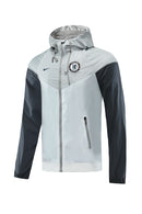 CORTA VENTO - CHELSEA - CINZA E BRANCO