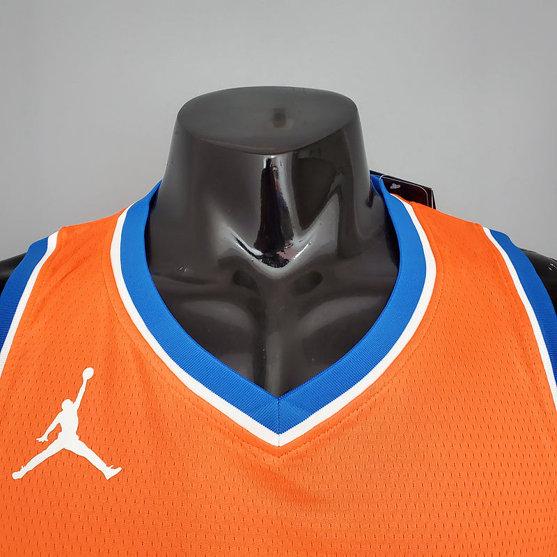 CAMISA OKLAHOMA CITY THUNDER - TEMPORADA 21/22 - LARANJA LISTRADA