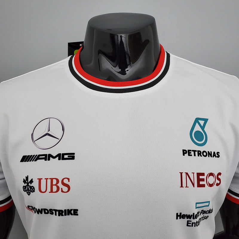 CAMISETA MERCEDES AMG PETRONAS - BRANCA - FÓRMULA 1 - F1