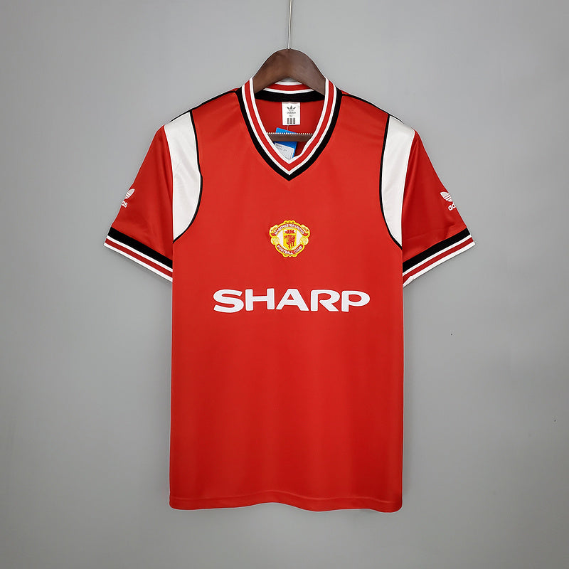 CAMISA MANCHESTER UNITED - RETRÔ - TORCEDOR - 1985/1986