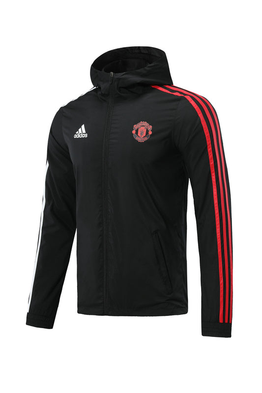 CORTA VENTO - MANCHESTER UNITED - PRETO E VERMELHO