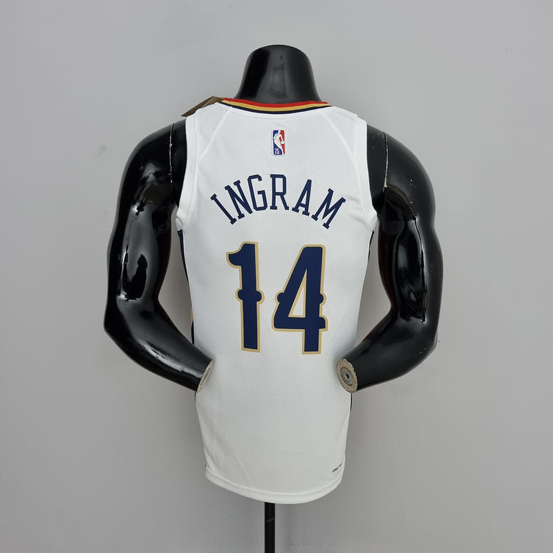 CAMISA NEW ORLEANS PELICANS - BRANCA COM NIKE BRILHANTE - CITY EDITION 75TH ANNIVERSARY - 2021/ 2022