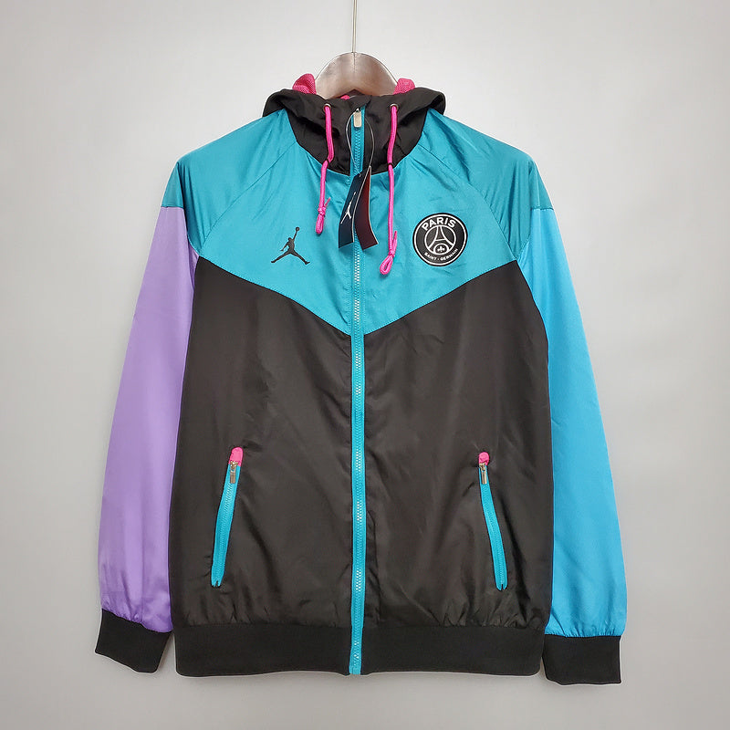 CORTA VENTO - PARIS SAINT GERMAIN (PSG) - PRETO, AZUL E ROXO