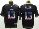 CAMISA LOS ANGELES CHARGERS  - NFL - PRETO, AZUL E VERMELHO