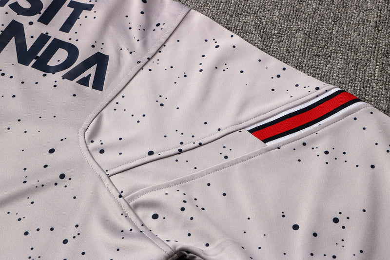 KIT PRÉ JOGO - PARIS SAINT GERMAIN (PSG) - CINZA, PRETO E AZUL