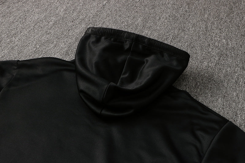 KIT MOLETOM - PARIS SAINT GERMAIN (PSG) -  PRETO, BRANCO E DOURADO JORDAN
