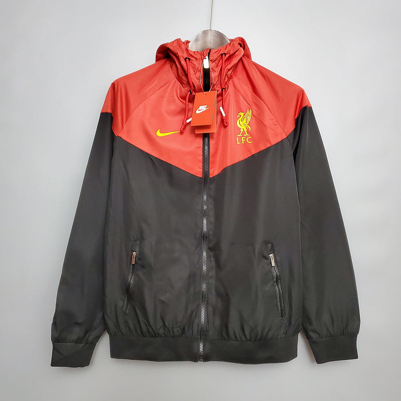 CORTA VENTO - LIVERPOOL- PRETO E VERMELHO