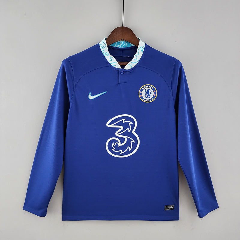 CAMISA CHELSEA - MANGA LONGA -  CASA/ HOME - TORCEDOR - 22/23