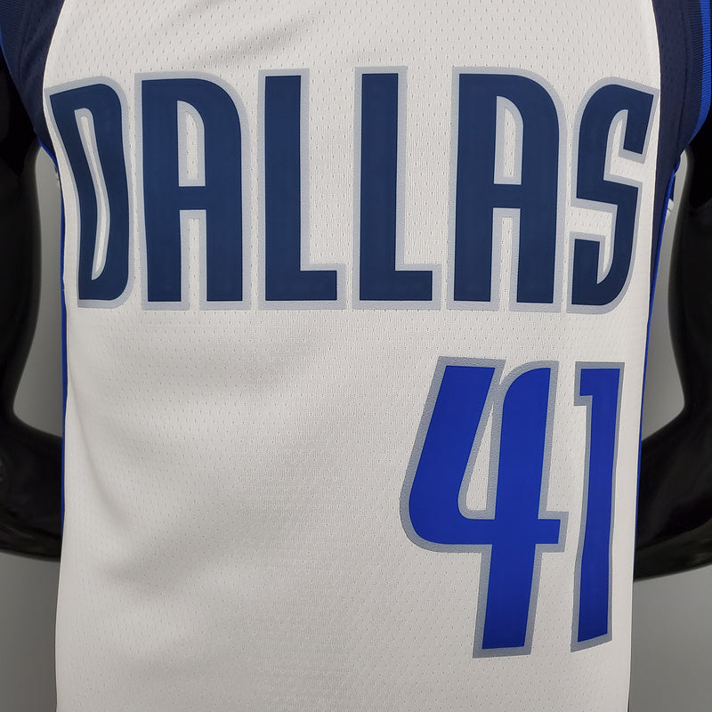 CAMISA DALLAS MAVERICKS - BRANCA COM NIKE BRILHANTE - ICON EDITION 75TH ANNIVERSARY - 2021/ 2022