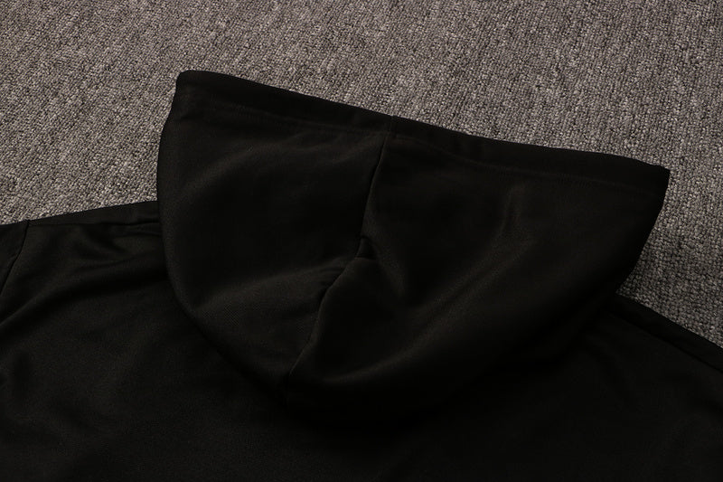 KIT MOLETOM - PARIS SAINT GERMAIN (PSG) - PRETO COM SÍMBOLO ROXO E ROSA