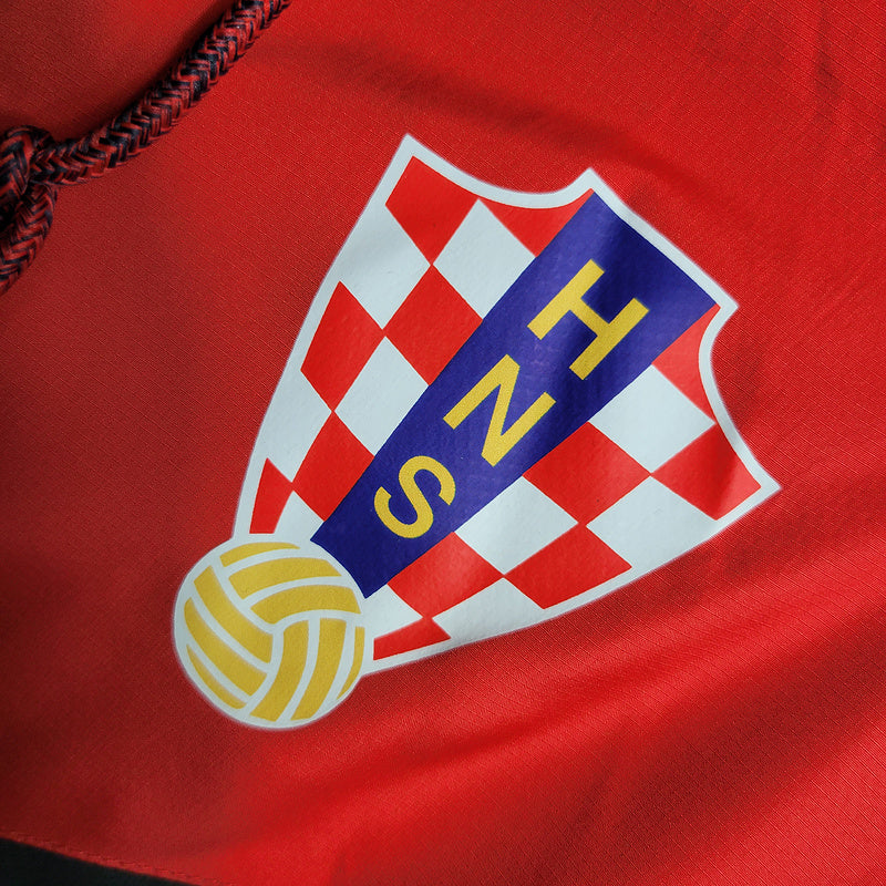 CORTA VENTO - CROACIA - PRETO E VERMELHO