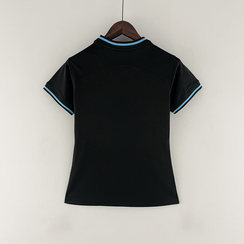 CAMISA  BRASIL - CONCEITO PRETA COM AZUL ESCURA - FEMININO - 22/ 23