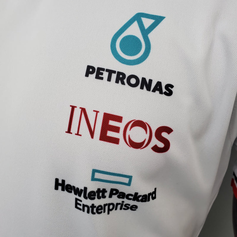 CAMISETA MERCEDES AMG PETRONAS - BRANCA - FÓRMULA 1 - F1