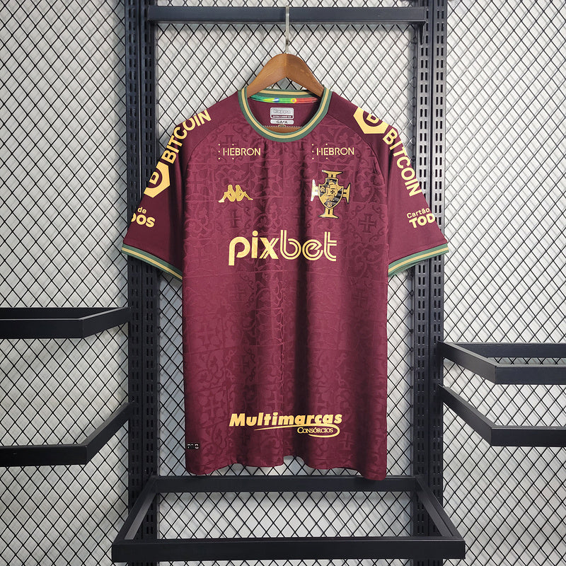 CAMISA VASCO - TERCEIRO/ THIRD - VERMELHA - TODOS OS PATROCÍNIOS - TORCEDOR - 23/24