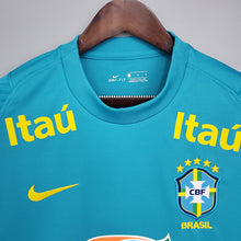 Carregar imagem no visualizador da galeria, CAMISA BRASIL - TREINO - AZUL - TORCEDOR - 21/22
