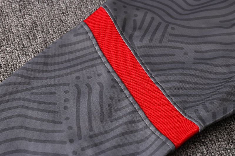 KIT PRÉ JOGO - LIVERPOOL - CINZA, VERMELHO E PRETO